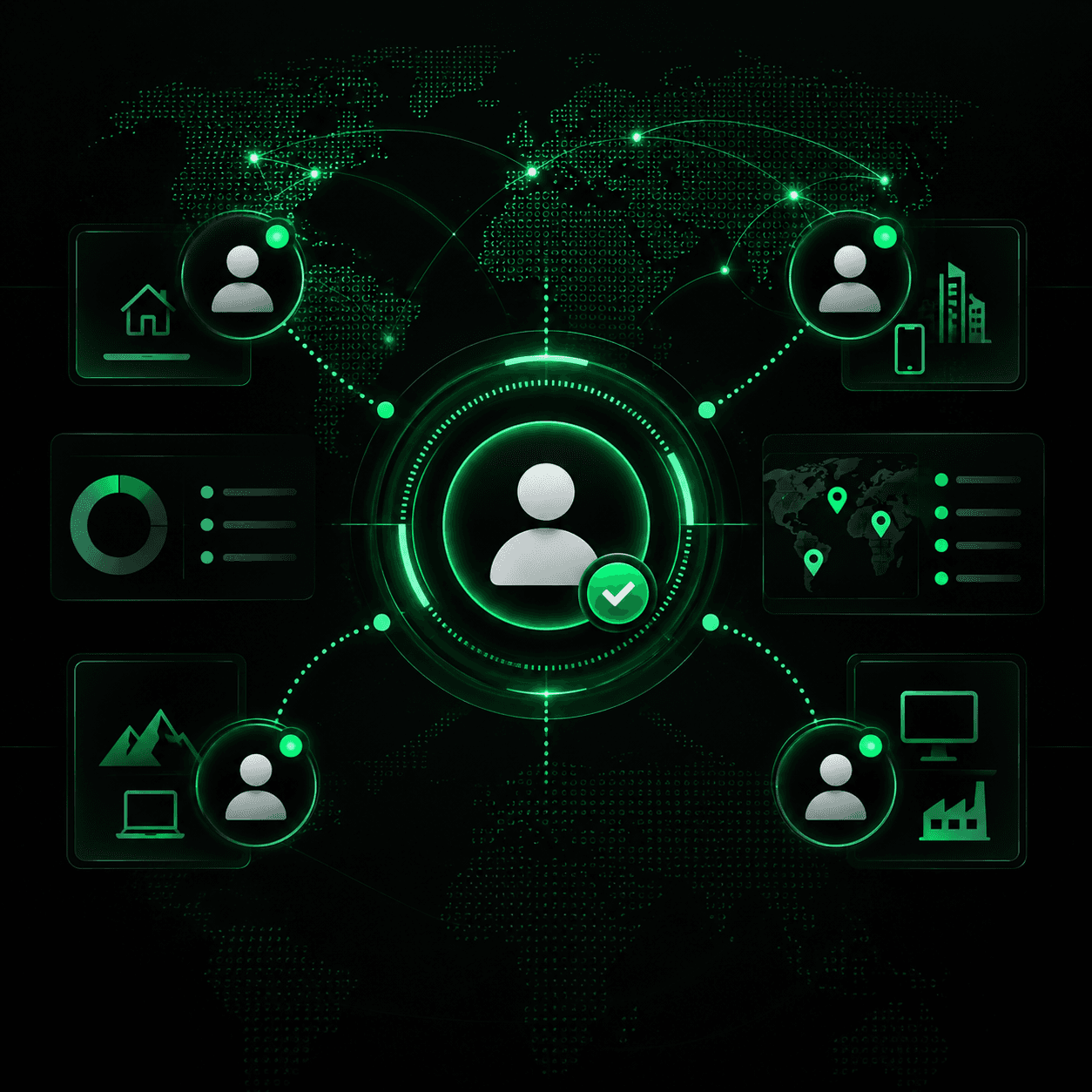 Connected worker profiles monitored remotely